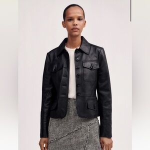 ME+EM Black Leather Jacket